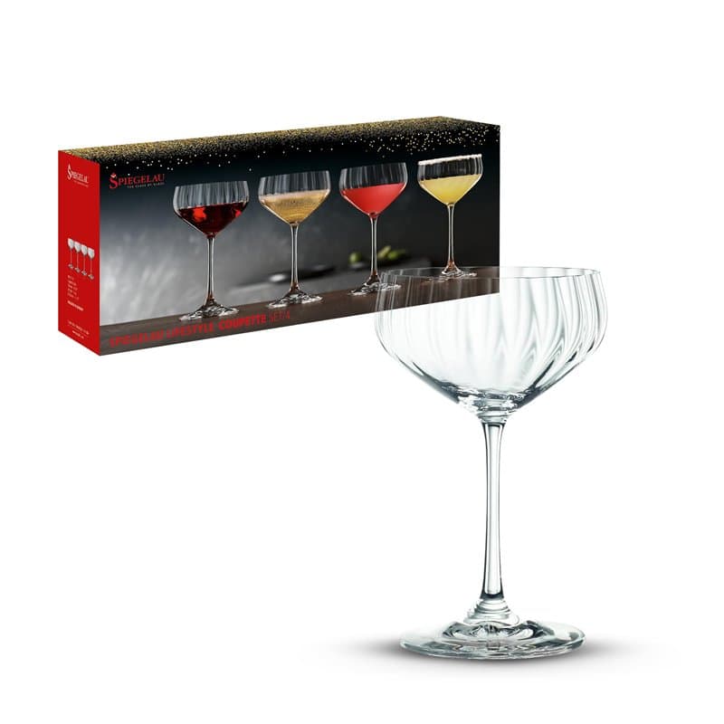 Spiegelau & Nachtmann, LifeStyle 4450178 Lot de 4 bols à cocktail en verre à coupe à champagne en cristal 310 ml