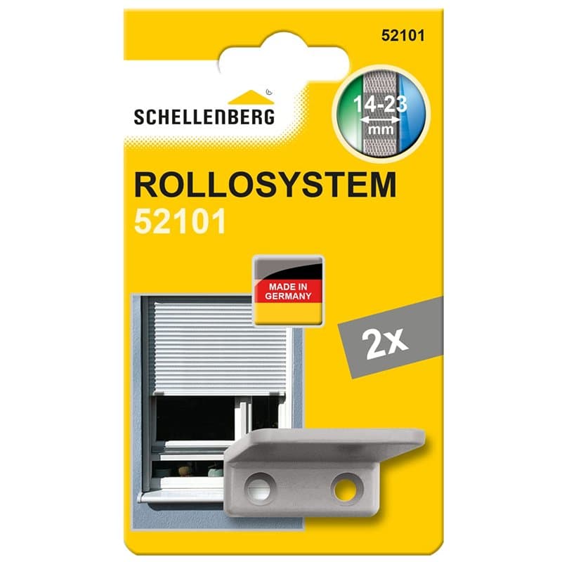 Schellenberg 52101, gris Angle d'arrêt, bimpedise la rétraction complète du volet roulant, 2 pièces, vis incluses