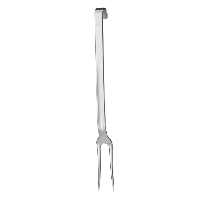 RÖSLE Fourchette à viande, fourchette à découper avec manche à crochet, acier inoxydable 18/10, passe au lave-vaisselle, Argent/