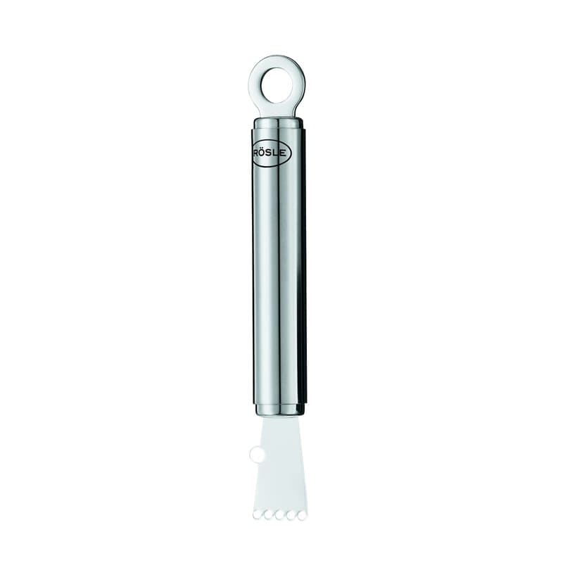 RÖSLE Zesteur - Ustensile de Cuisine en Inox 18/10 - Pour Effiler la Peau des Agrumes en Forme de Ruban - Décorez ou Ajoutez du