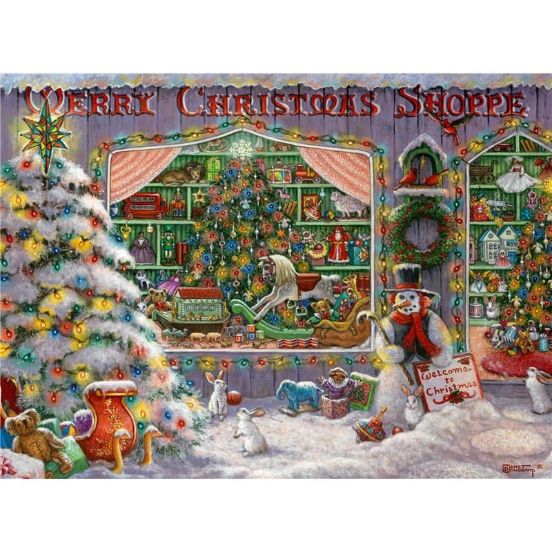 Ravensburger The Christmas Shop – Puzzle de Vacances de 500 pièces pour Adultes – 12000215 – Outil fabriqué à la Main, fabriqué