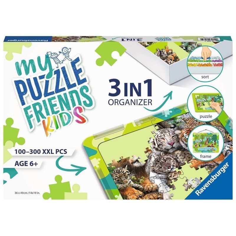 Ravensburger - 13265 Organiseur 3 en 1 pour Puzzle d'enfants en Vert – Rangement pour Puzzle pour Enfants à partir de 6 Ans, ave