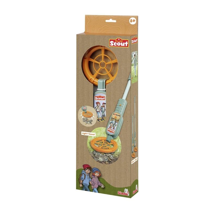 SIMBA 109452668 Scout Détecteur de métaux avec lumière et Signal sonore, Longueur réglable de 61 à 81 cm, à partir de 3 Ans