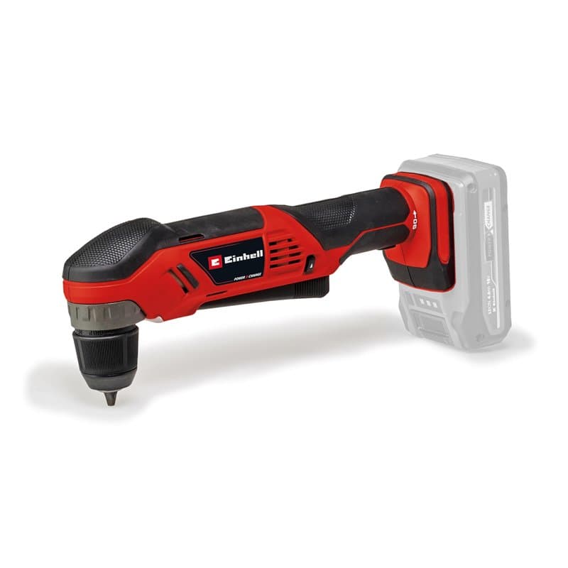 Einhell Perceuse Visseuse d'angle sans fil TE-AD 18 Li-Solo Power X-Change (18 V, 45 Nm, mandrin autoserrant 10 mm, lampe LED, s