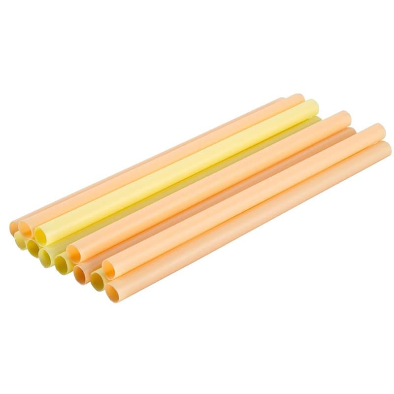 Fackelmann Pailles Réutilisables en Plastique - Accessoire Cocktail - 20 cm - 17053, Jaune, Orange
