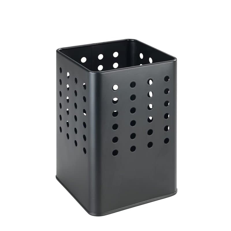 WENKO Support à ustensiles Silio, support pratique pour ustensiles de cuisine en métal thermolaqué aux formes modernes, angulair