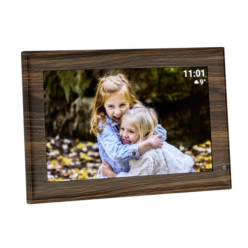 TFA Dostmann Cadre Photo numérique Wi-FI 37.1001 avec Application Frameo - 10" - Capteur de Mouvement - Écran Tactile - USB et M