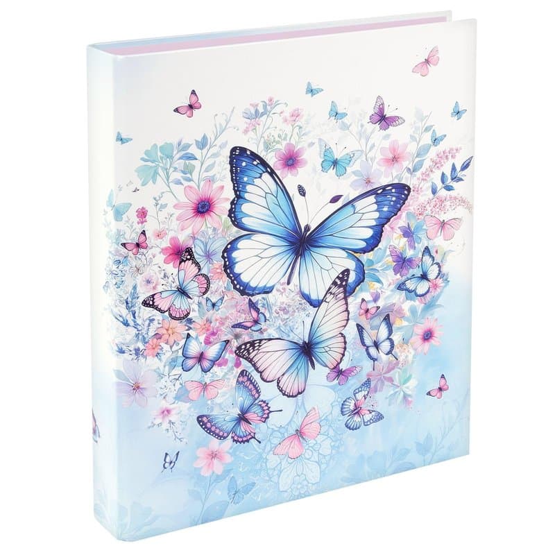 goldbuch 37 133 Classeur à anneaux motif jardin papillon 26 x 32 x 4 cm, couverture impression artistique, classeur avec mécanis