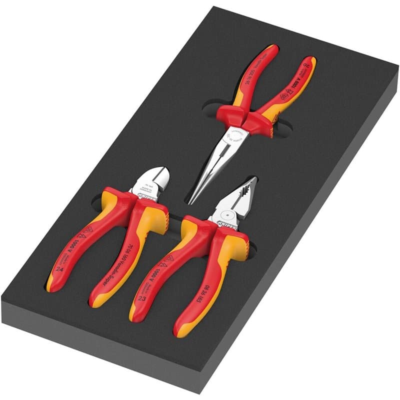Wera 05150184001 Insert en mousse 9784 jeu de pinces KNIPEX VDE 1, 3 pièces