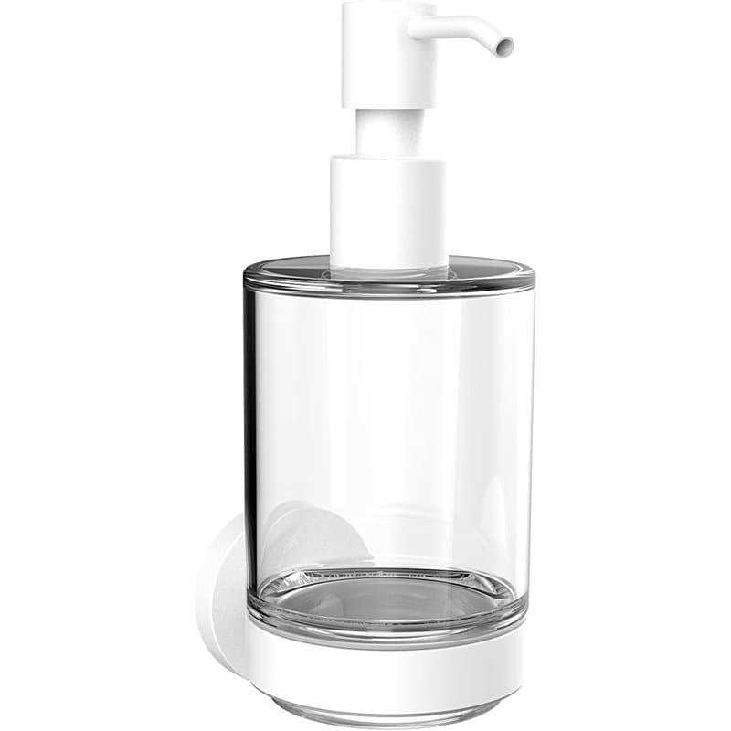 emco Distributeur Rond de Savon Liquide, récipient en Cristal Clair, Pompe en Plastique