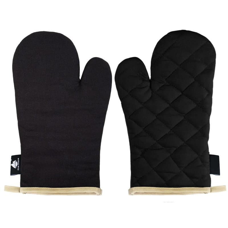 Fire Stone Gant de Four, Cuisine, Noirs, 1 Paire, résistants à la Chaleur jusqu'à 250°C, Produit testé et certifié dans l'UE