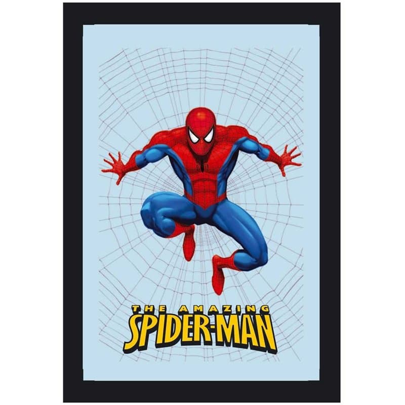 Empire 537607 Miroir imprimé Spiderman avec Cadre en Plastique façon Bois – Miroir 20 x 30 cm