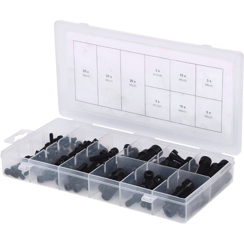 KS TOOLS 970.0390 Assortiment de vis 6 pans, 106 pcs Noir