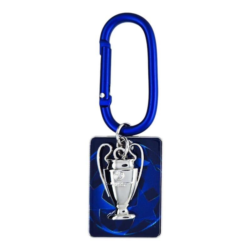 AMBALLCOM UEFA Champions League Porte-clés - Mousqueton Réplique Trophée Métal avec Dôme Epoxy - Article officiel supporter Foot