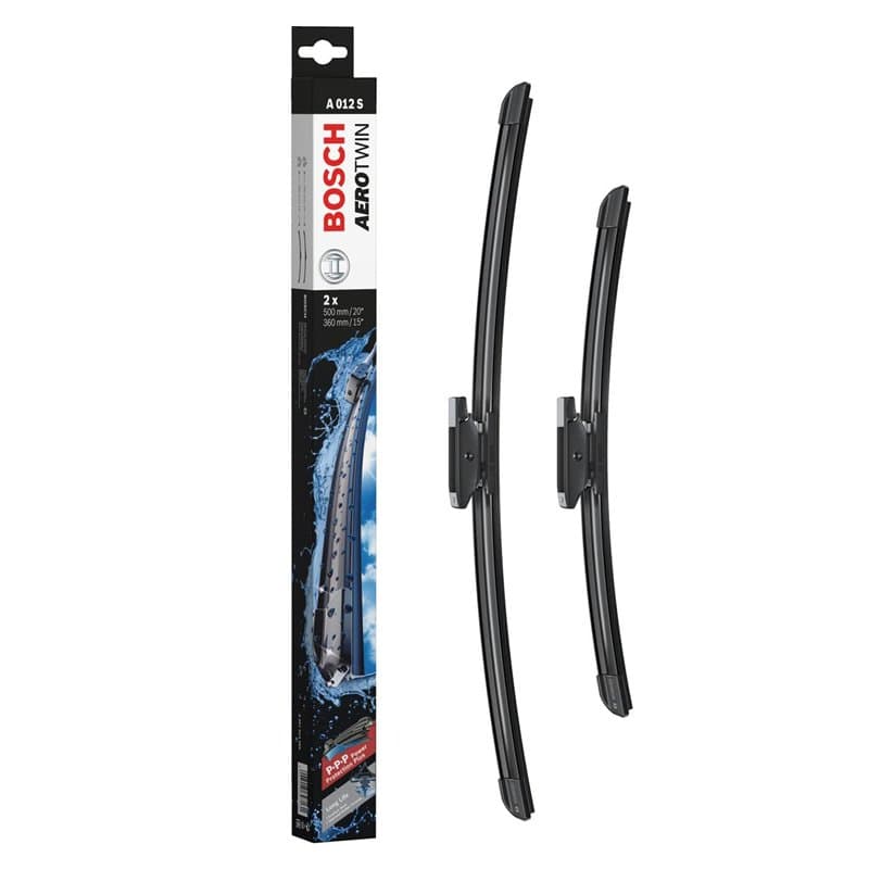 Bosch Balais d'Essuie-Glace Plats Aerotwin A012S, Longueur: 500mm/360mm − 1 Paire de Balais avant