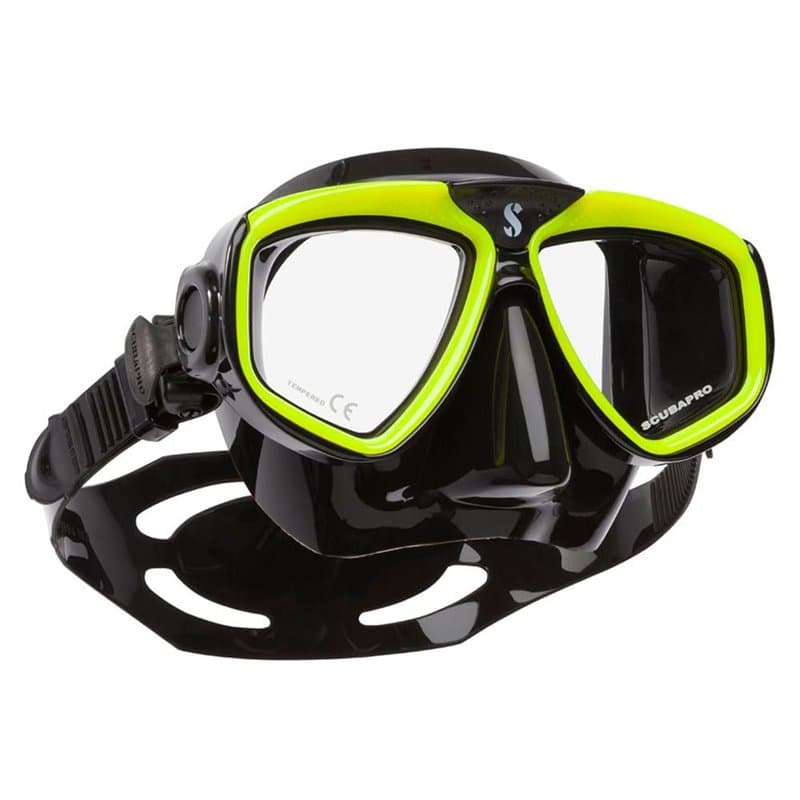 Scubapro Zoom Rental Mask, Black/Jaune Kit de détendeur pour plongée en Eau Froide Unisex-Adult, Multicolor, Taille Unique