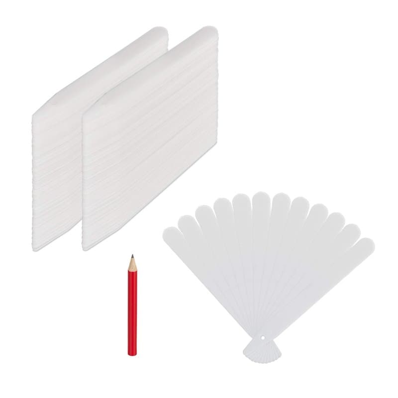 Relaxdays étiquettes à planter en lot de 300, à inscrire, parterre et pousses, 13 cm de long, Plastique, blanc