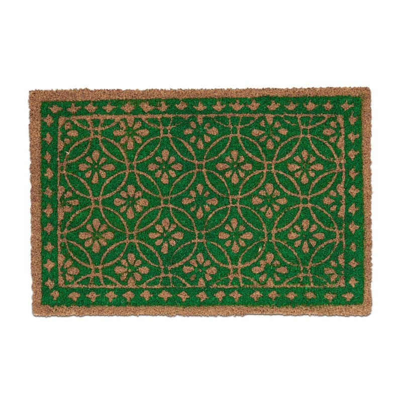 Relaxdays Paillasson Coco, Tapis à Motif, 60x40 cm, antidérapant, résistant aux intempéries, intérieur/extérieur, coloré