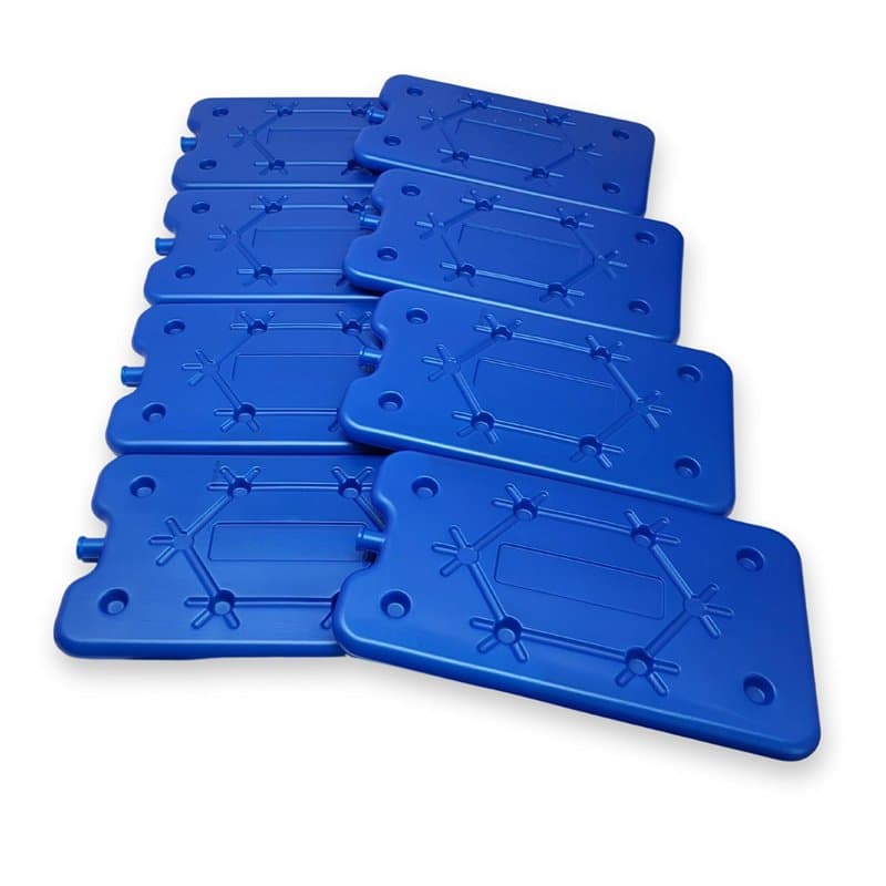 ToCi Lot de 8 blocs réfrigérants plats de 400 ml chacun, pour sac isotherme et glacière, blocs réfrigérants fins, sans BPA et ad