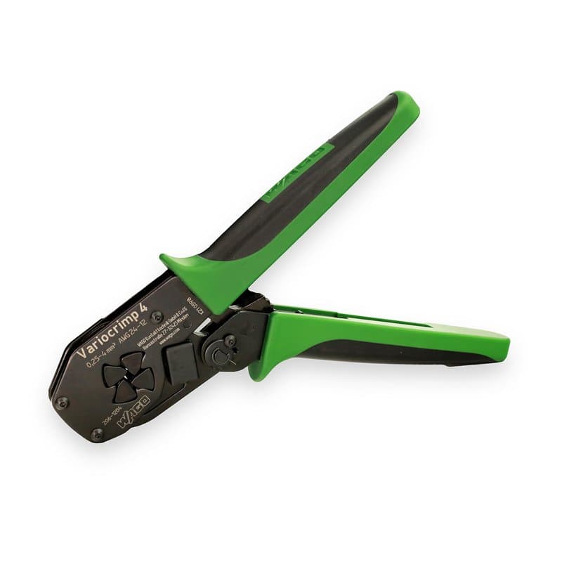 WAGO Pince de Sertissage Variocrimp 4, pour Embouts d'Extrémité Isolés Ou Non, Sections de Sertissage 0,25 mm² à 4,0 mm²