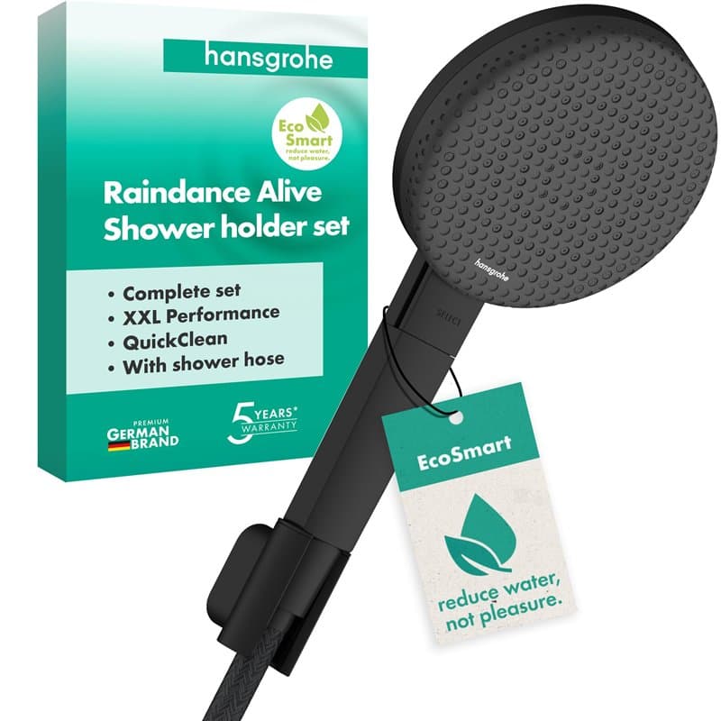 hansgrohe Raindance Alive Select S 24611670 Set de douche avec pommeau de douche à économie d'eau (EcoSmart, 3 types de jet dont