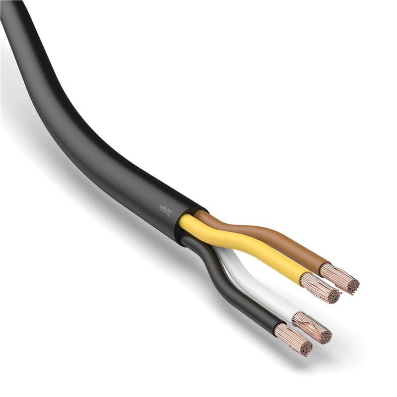 Auprotec Câble de véhicule 5 m - 4 x 1,5 mm² - Câble rond 4 fils - Câble électrique FLRYY - Pour remorque de voiture