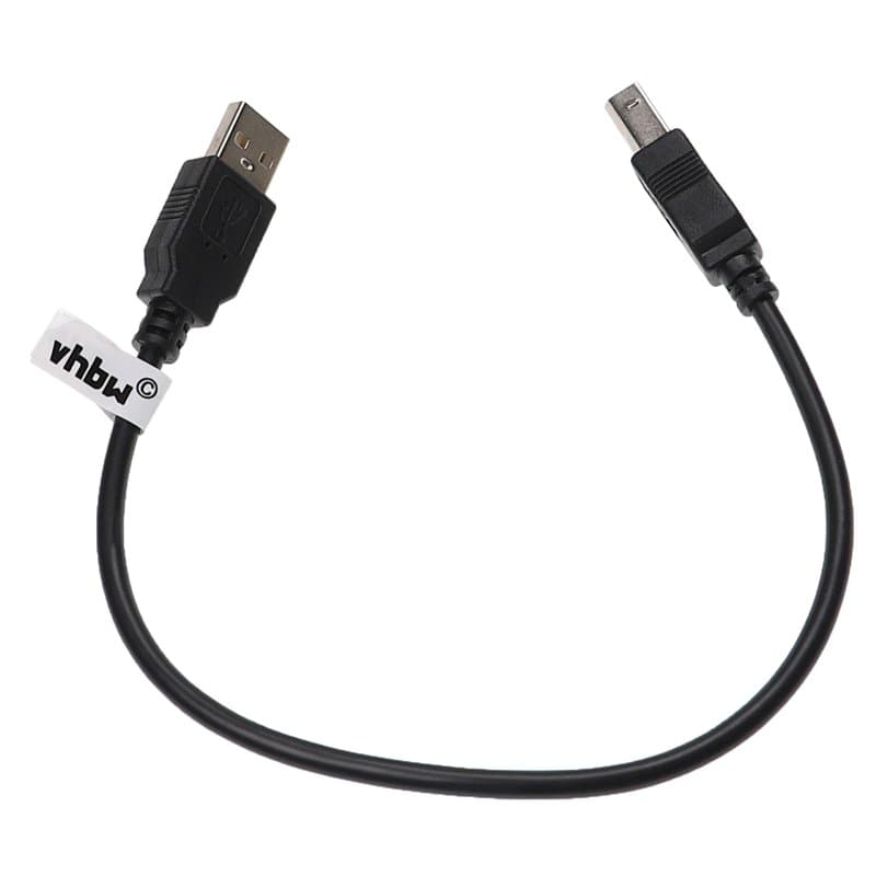 vhbw Câble USB A vers USB B pour imprimante, scanner - 0,3 m noir