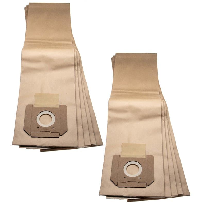 vhbw 10x Sacs compatible avec Bosch GAS 55 M AFC Professional aspirateur - papier, 75,2cm x 20,2cm, marron