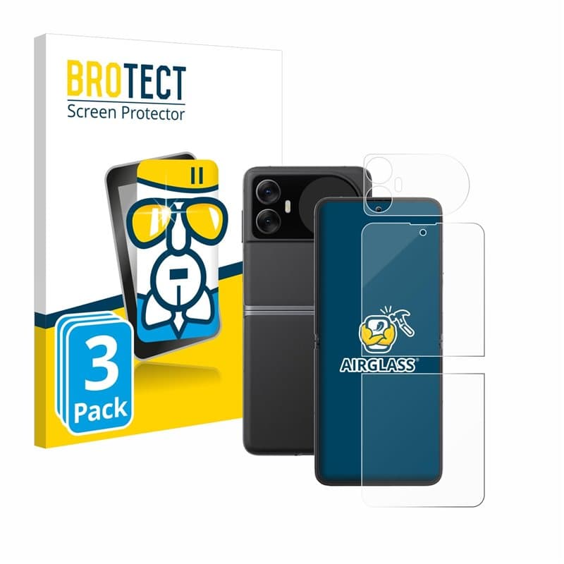 brotect Protection Écran Verre pour Blackview Hero 10 (Avant+Arrière) (3 Pièces) Film Protecteur Vitre 9H [Anti-Rayures, Transpa