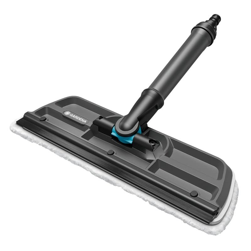 Gardena Cleansystem Balai-vitre avec raclette : Nettoyeur de vitres à Eau, raclette avec Tissu Microfibre, pour Petites et Grand
