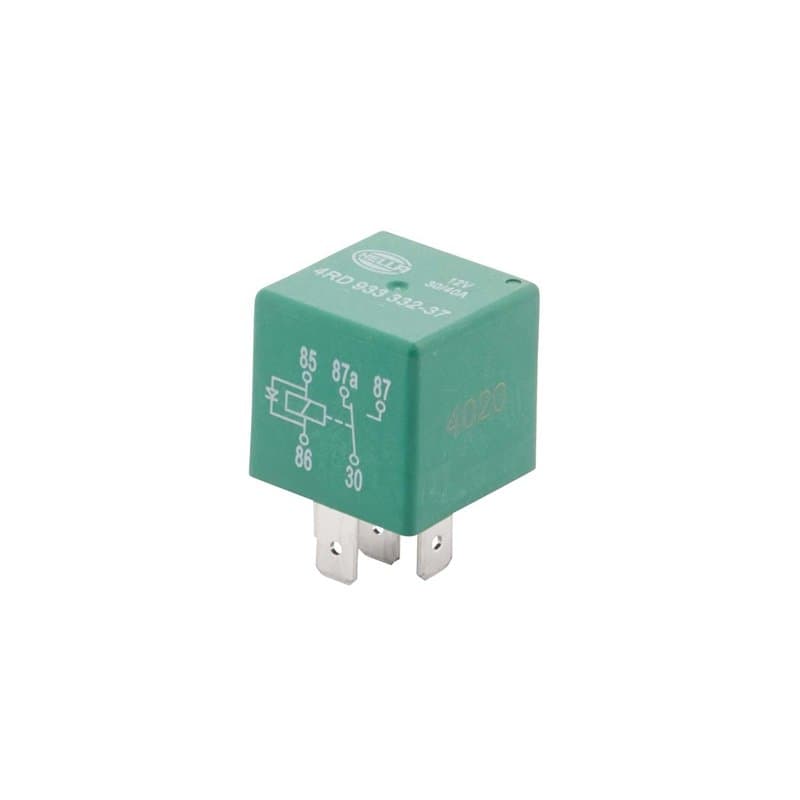 HELLA Relais, courant de travail - 12V - 5pôle - Relais inverseurs - avec diode de suppression - Quantité: 1 - 4RD 933 332-371