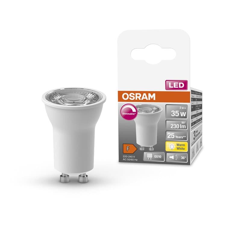 OSRAM LED Spot par11 35 LED REFLECTEUR LED, base GU10, 3W, 230LM, 2700K, lumière blanche chaude, longue durée de vie, immédiatem