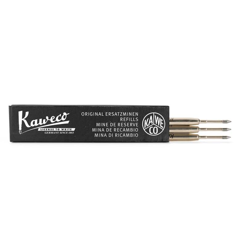 Kaweco G2 Lot de 3 recharges de stylo à bille Noir 1,4-1,4 - Recharges noires pour stylo Recharges de rechange pour stylo multic