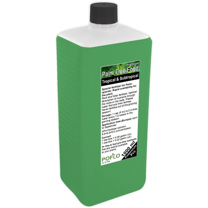 POFLO Engrais professionnel pour palmiers et racines - 1 L XL - Pour plantes en pots et parterres