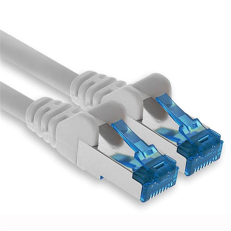 1aTTack.de Câble patch - 1 m Ethernet, réseau, câble LAN CAT6a (pour réseaux Gigabit, routeurs, commutateurs, modems avec entrée