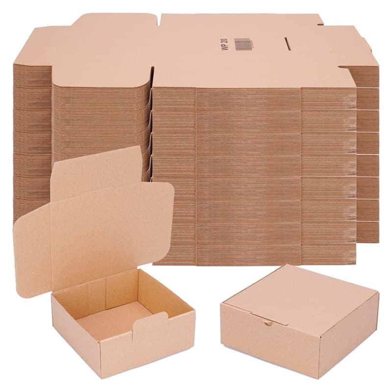 verpacking 250 boîtes pliantes 15 x 16 x 6 cm brun (dimensions extérieures 15,5 x 15,5 x 6,5 cm) WP 20 carton d'expédition carto