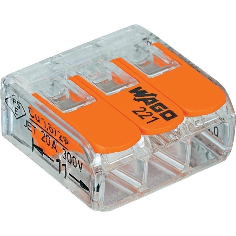 10x Wago Clamp 221-413 32A 450V Terminal de connexion 3-pôle Avec levier