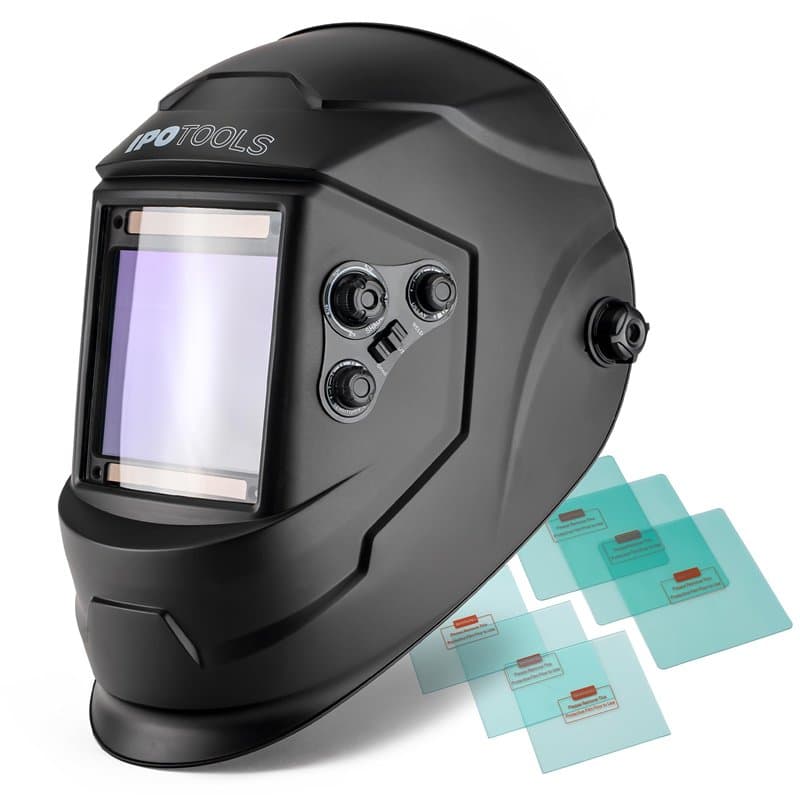 LY800H Casque de soudage Automatique avec True Color Vraie Couleur Filter, 4 capteurs de Haute qualité, Champ de Vision XXL (100