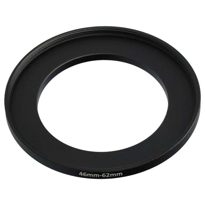 vhbw Bague d'adaptation de Filtre Step-Up de 46 mm vers 62 mm pour Objectif d'appareil Photo - Adaptateur, métal, Noir