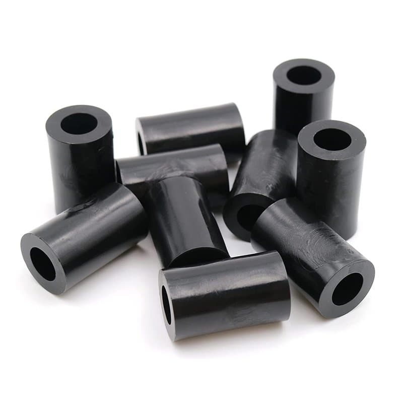 Design61 Lot de 10 entretoises rondes en polyéthylène haute densité, Ø 15 mm, M8 - 25 mm - Idéal pour les espacements entre les