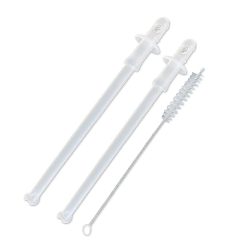 Dekarox Lot de 2 tuyaux d'aspiration de lait pour machines à café DeLonghi 5313246091 avec brosse de nettoyage de 17 cm pour mac