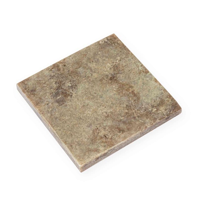 NKlaus Plateau en albâtre, 8,5 x 8,5 cm, pierre naturelle, pour la décoration et le fumage, résistant à la chaleur, idéal comme