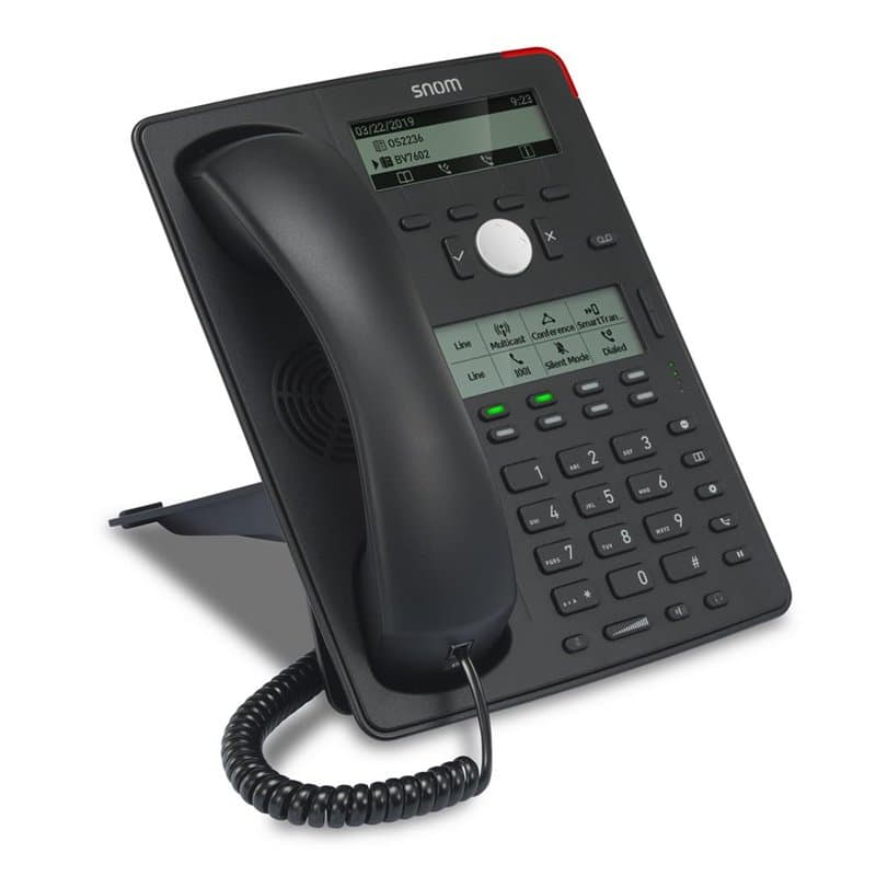 Snom D745 Téléphone IP, téléphone de bureau SIP (configurable 8 (32), même lettrage, boutons LED multicolores, écran haute résol