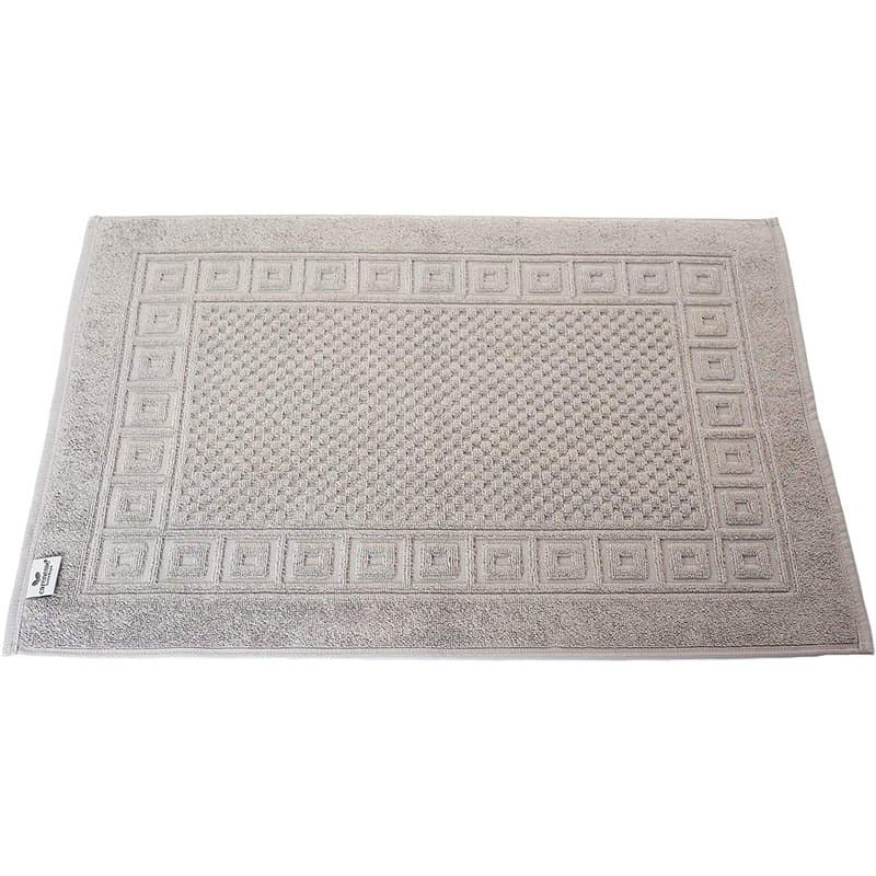 Carenesse Tapis de Bain 2 pièces 50 x 70 cm Gris | Tapis de Bain Absorbant, qualité hôtelière, 100% Coton Öko-Tex 100 | Tapis de
