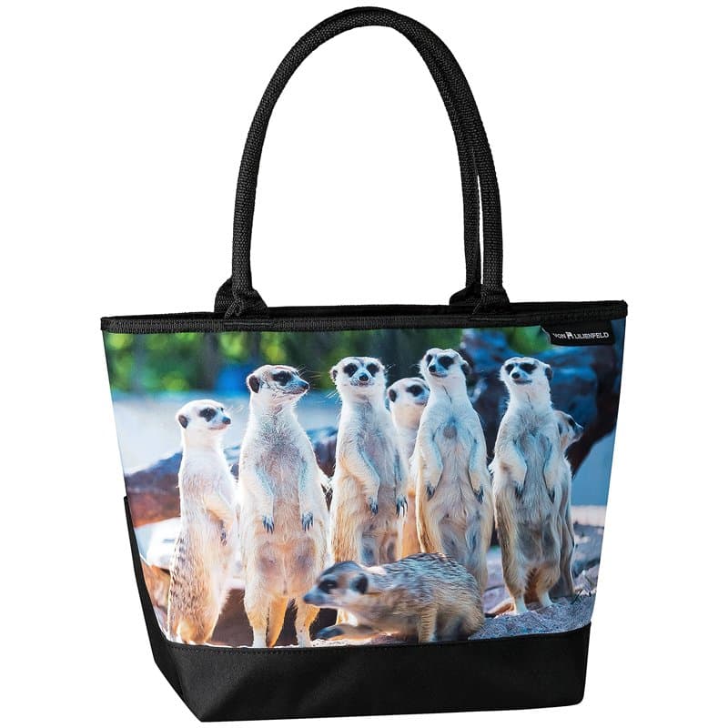 VON LILIENFELD® Cabas Suricates Mangouste Femme Besace Sac Bandoulière Spacieux