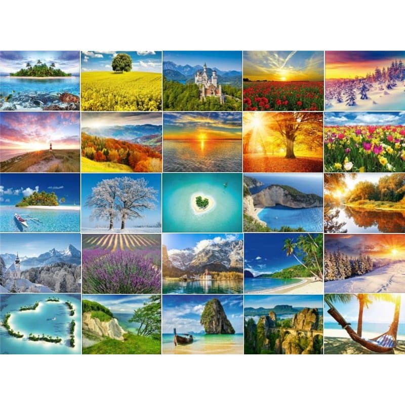 Edition Colibri 30 cartes postales PAYSAGES ET NATURE, cartes de voyage, tous des motifs différents de la France et de l'Europe