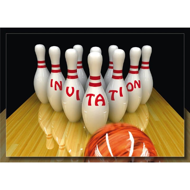 Edition Colibri 10961 FR Lot de 10 Cartes d‘invitation BOWLING/QUILLES en Français pour un anniversaire d‘enfant ou pour une soi