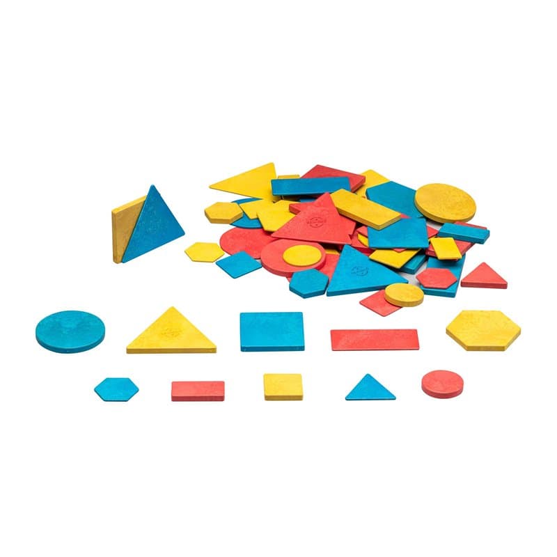 WISSNER® aktiv lernen - Blocs logiques, 60 pièces, en carton - RE-Wood®