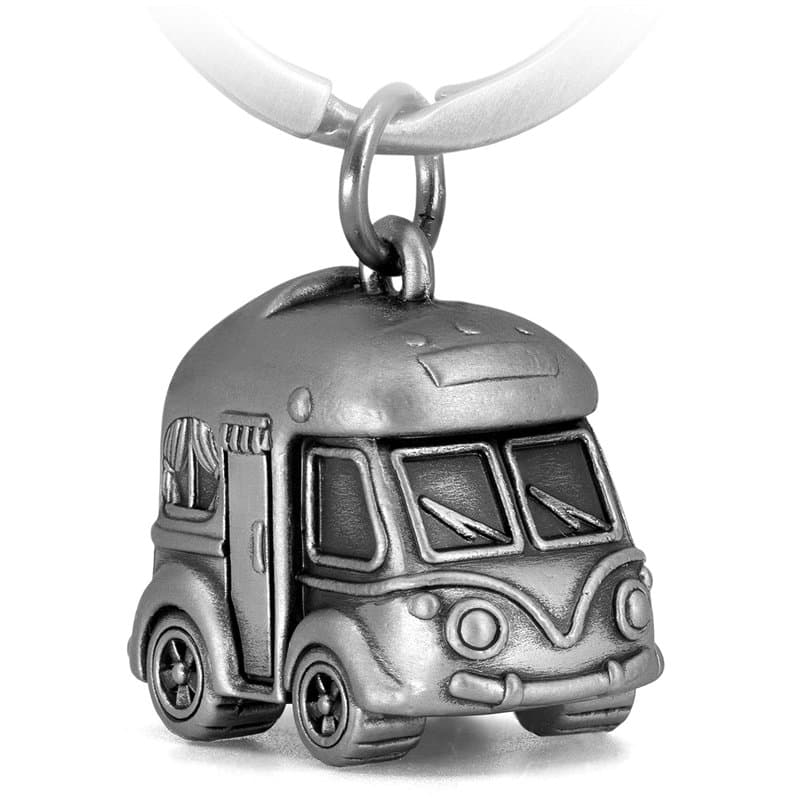 FABACH Porte-clés de Camping-car - Accessoire Miniature - Idée Cadeau pour Propriétaires - Argent Antique, Wohnmobil, Rétro