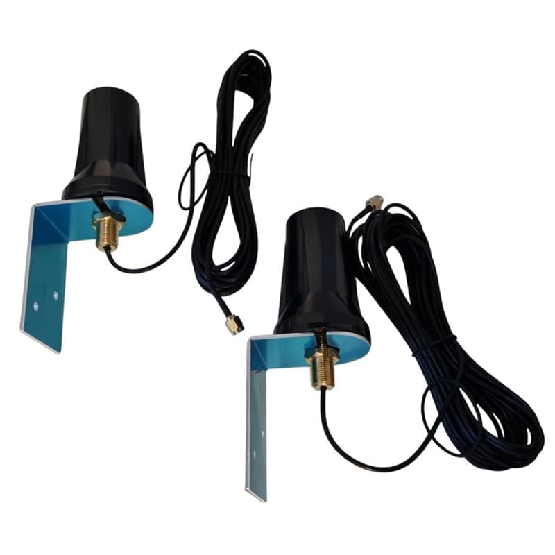 2 x LTE Dual 5G 4G 600-6000 MHz MIMO 2 x 3 m Antenne extérieure compatible avec routeur HTC 5G HUB, FritzBox 6850 5G, Huawei 5G